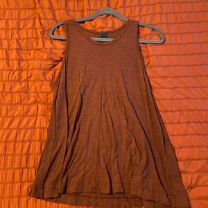 Casual Brown Sleeveless Tank Top